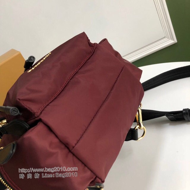 Burberry專櫃新款包包 8773 巴寶莉女士雙肩包 經典尼龍面料配小牛皮多用小背包  db1100